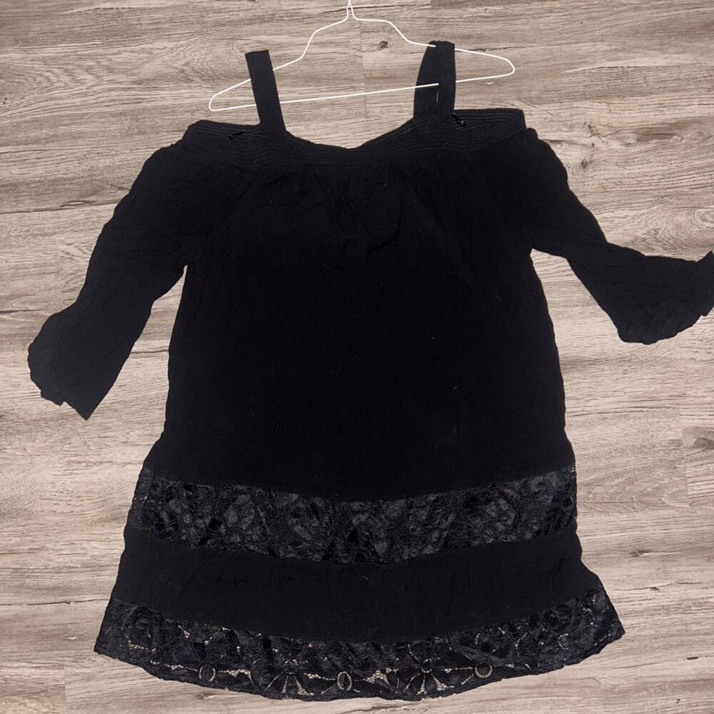 Kaari Blue Womens Dress Off Shoulder Sleeve Size 2x Lace D15